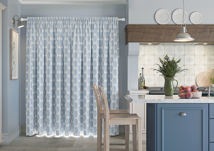 Gentle Palm, Navy - Made to Measure Curtains - Image 7